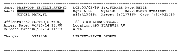 wwe diva emma arrested