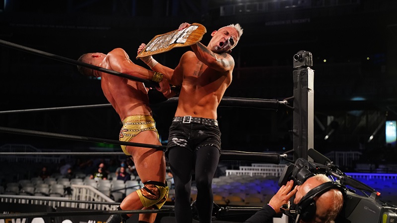 AEW Dynamite Darby Allin Ricky Starks Skateboard