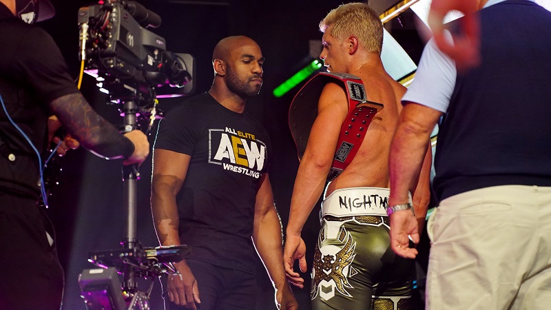 Scorpio Sky Cody TNT Championship Staredown