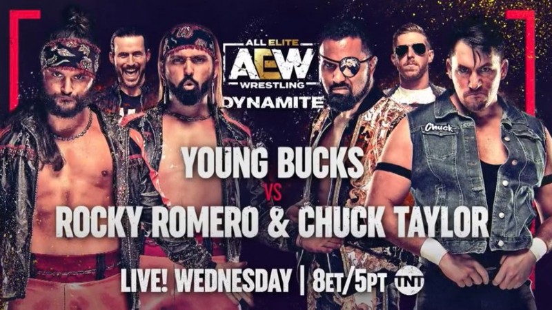 AEW Dynamite The Young Bucks Rocky Romero Chuck Taylor