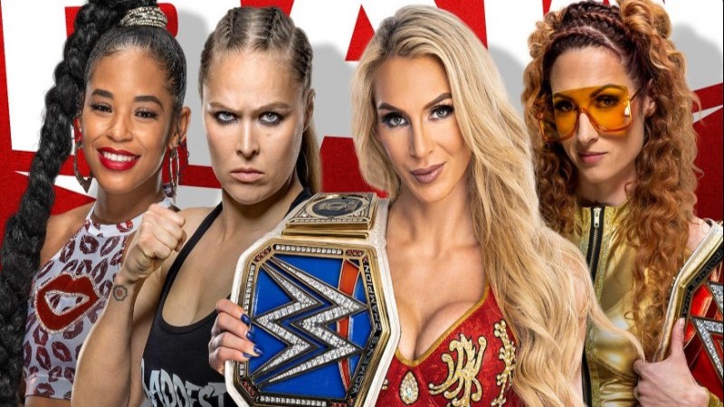 WWE RAW Becky Lynch Ronda Rousey Charlotte Flair Bianca Belair