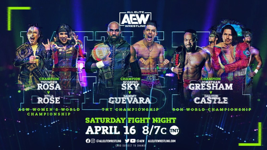 AEW Battle of the Belts II Thunder Rosa Nyla Rose Scorpio Sky Sammy Guevara