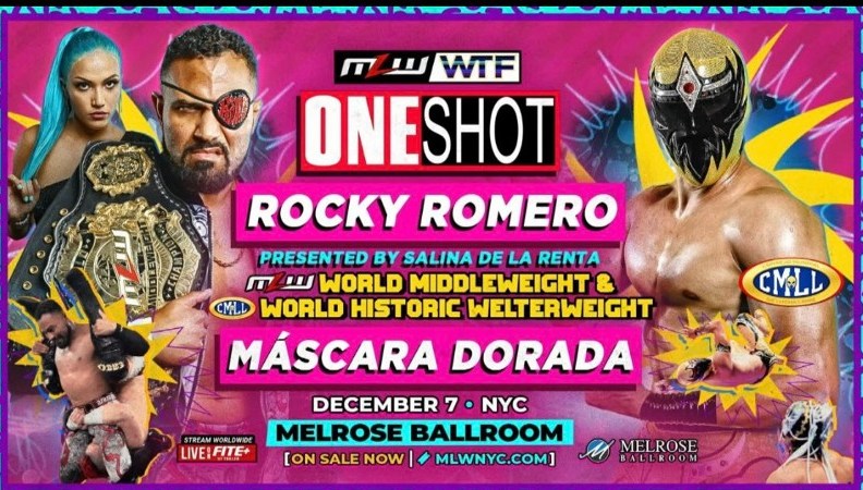 MLW One-Shot Rocky Romero Mascara Dorada