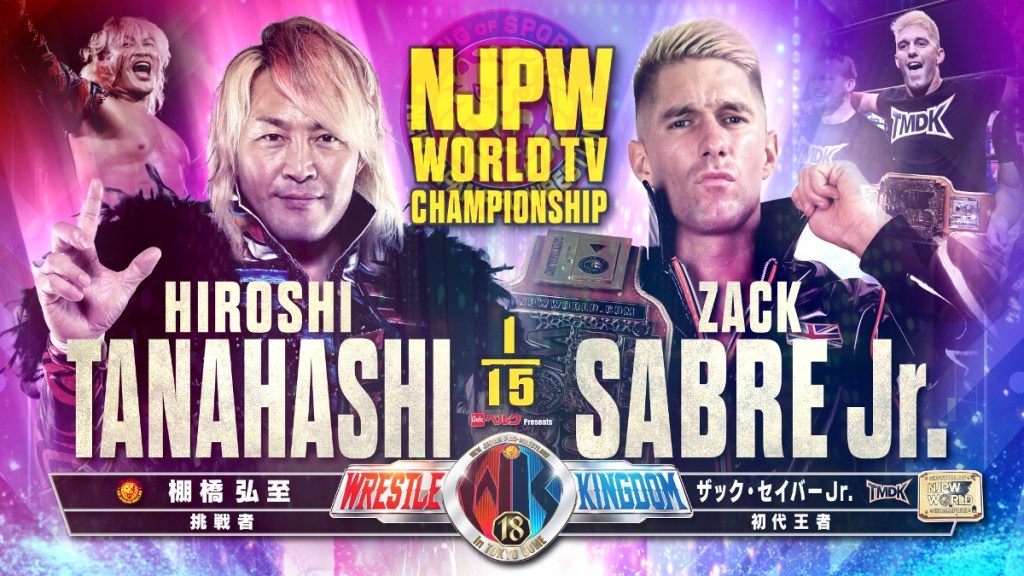 NJPW Wrestle Kingdom 18 Zack Sabre Jr Hiroshi Tanahashi