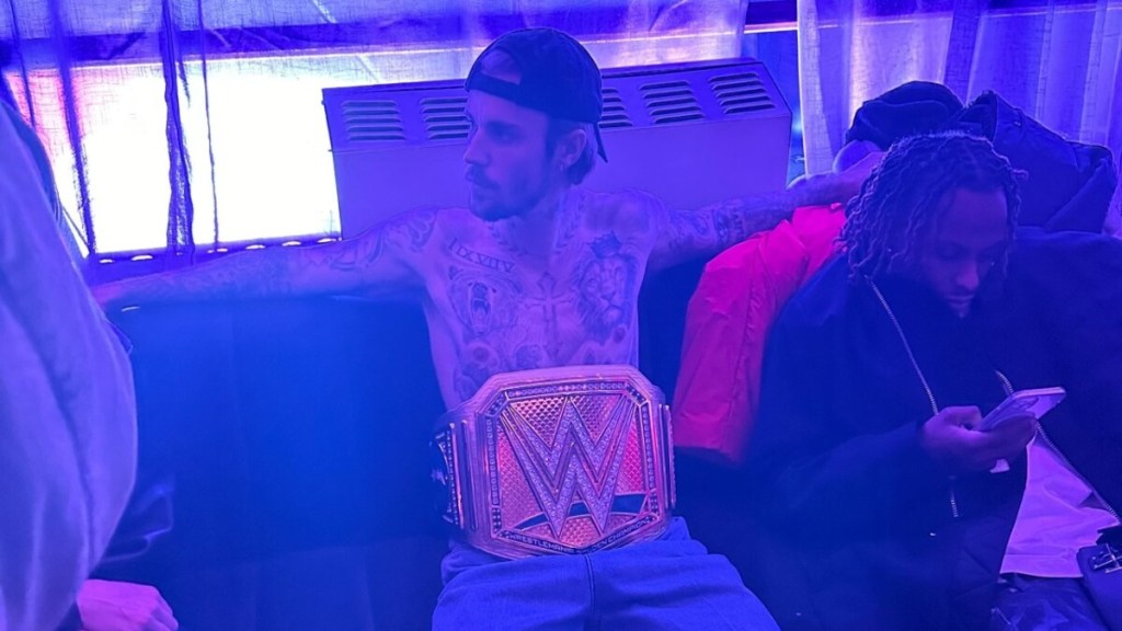 Justin Bieber WWE Golden Title