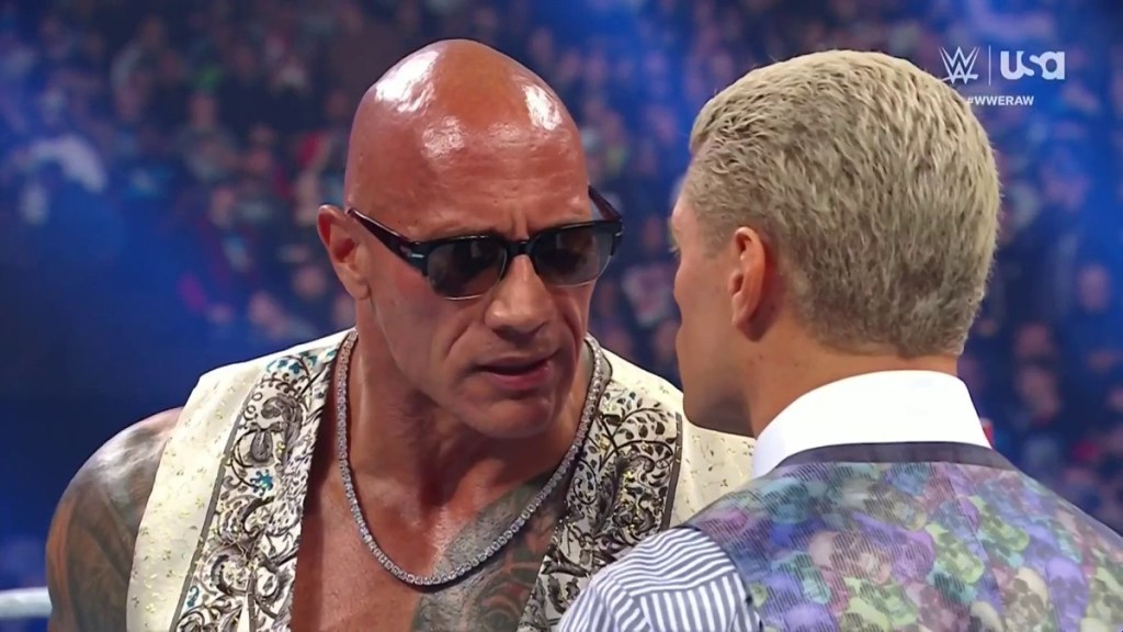 The Rock Cody Rhodes WWE RAW