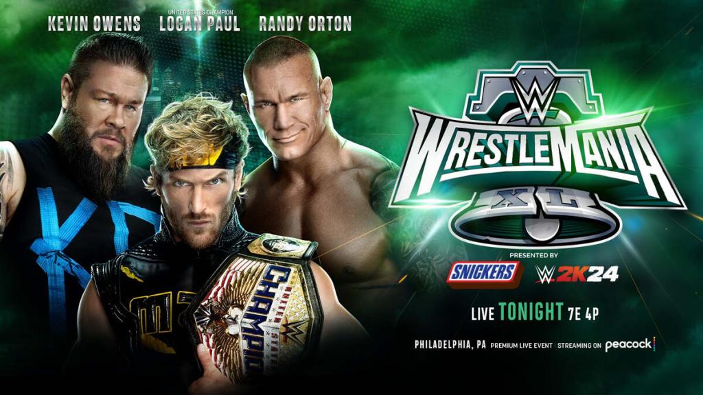 Logan Paul vs Kevin Owens vs Randy Orton WWE WrestleMania 40