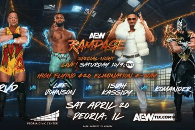 AEW Rampage Rob Van Dam Lee Johnson Isiah Kassidy Komander