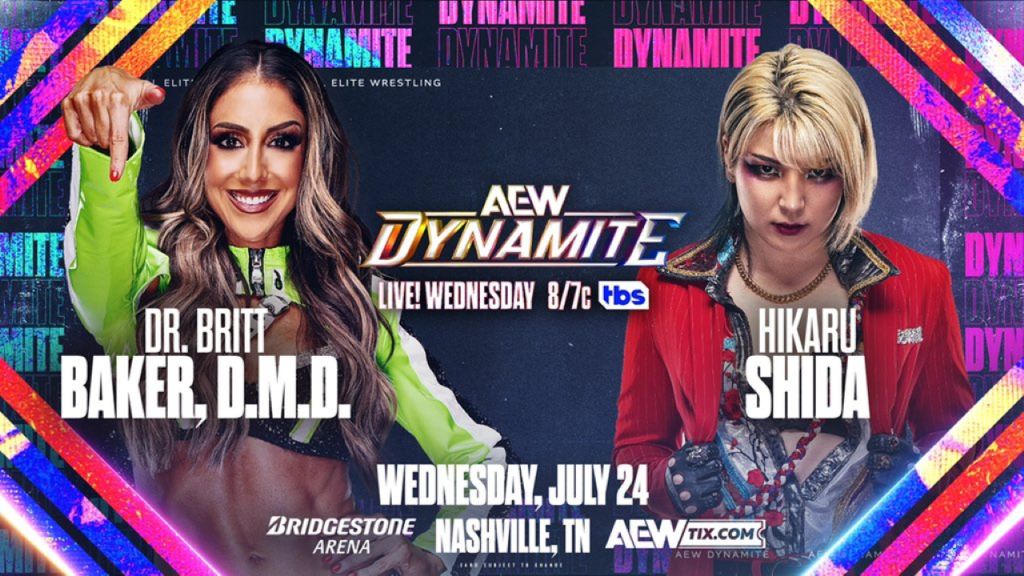 Hikaru Shida vs. Britt Baker Added To 7/24 AEW Dynamite, Updated Card