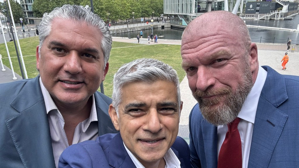 nick khan triple h sadiq khan wwe wrestlemania