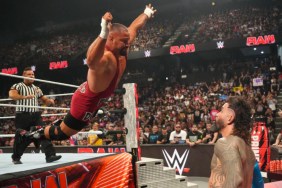 Bron Breakker dives Jey Uso WWE RAW