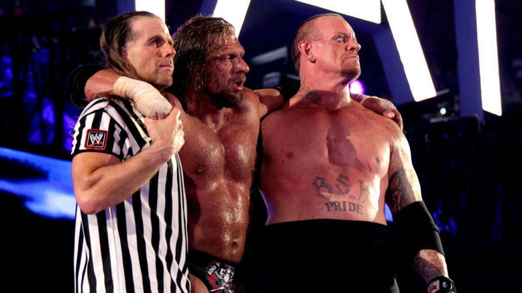 triple h shawn michaels the undertaker wwe