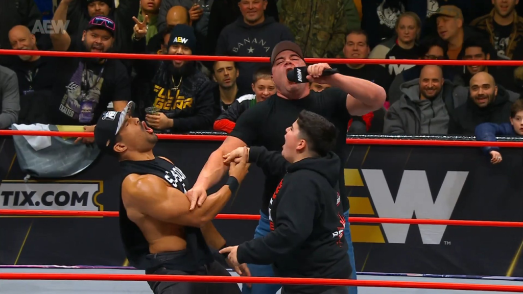 Big Boom AJ, Big Justice, & Anthony Bowens Scissor On AEW Collision