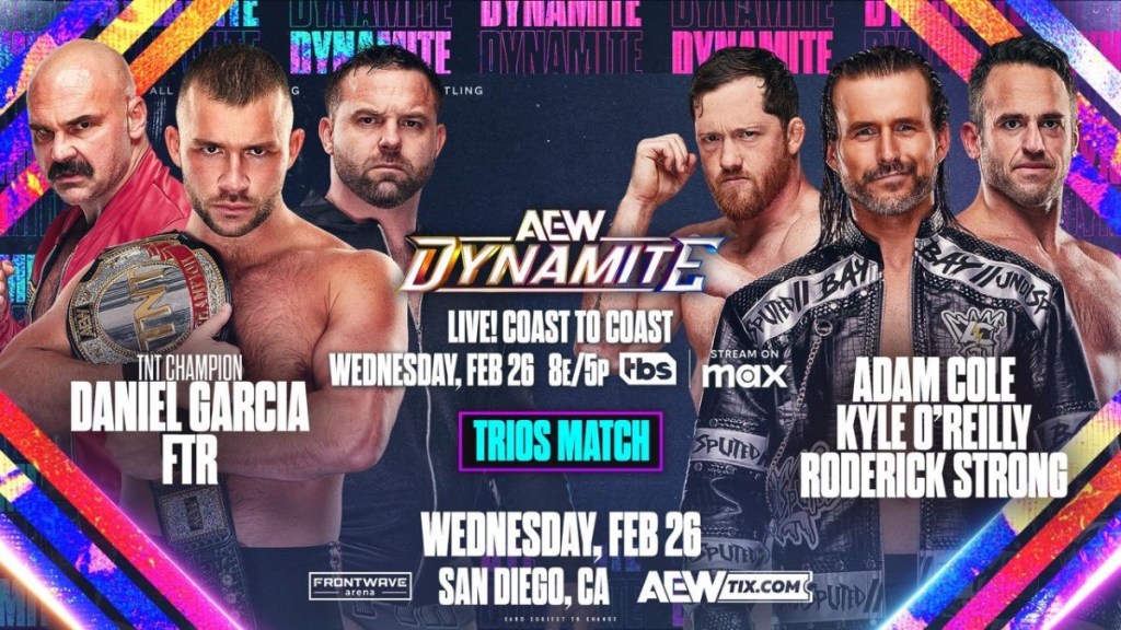 AEW Dynamite Adam Cole Kyle O'Reilly Daniel Garcia FTR