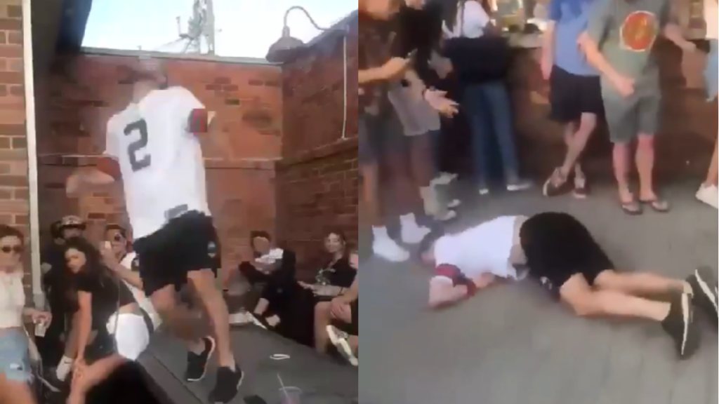 Guy Tries (And Epically Fails) To Hit A Shooting Star Press Off Of A Table