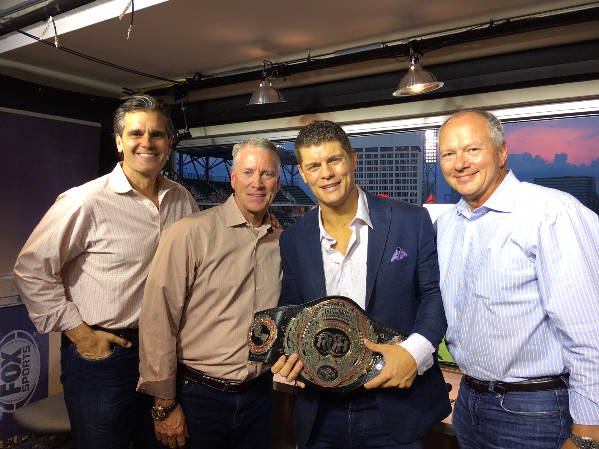 Cody Rhodes with FOX TV Broadcast Team