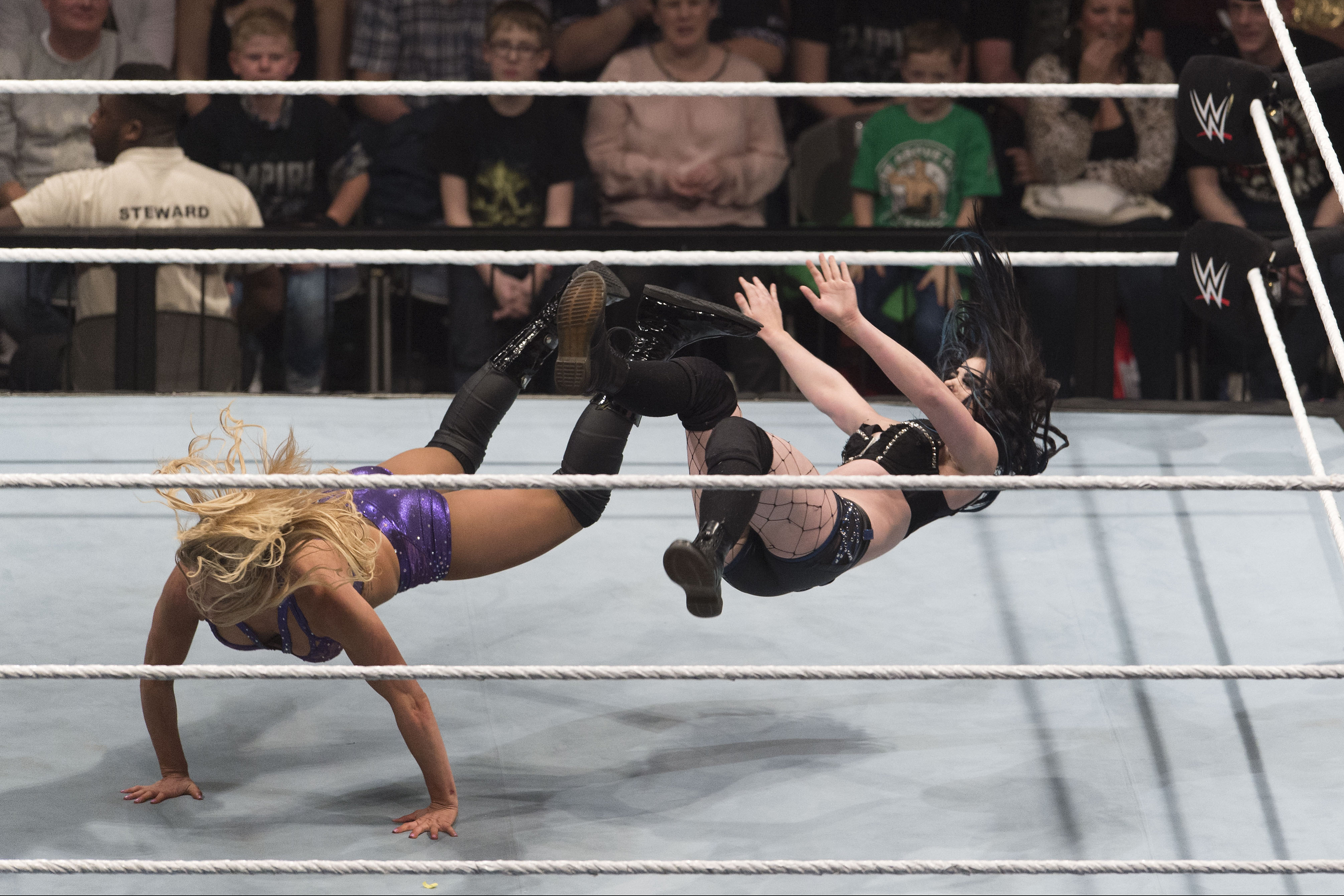 Paige v Charlotte w/ Ref Summer Rae