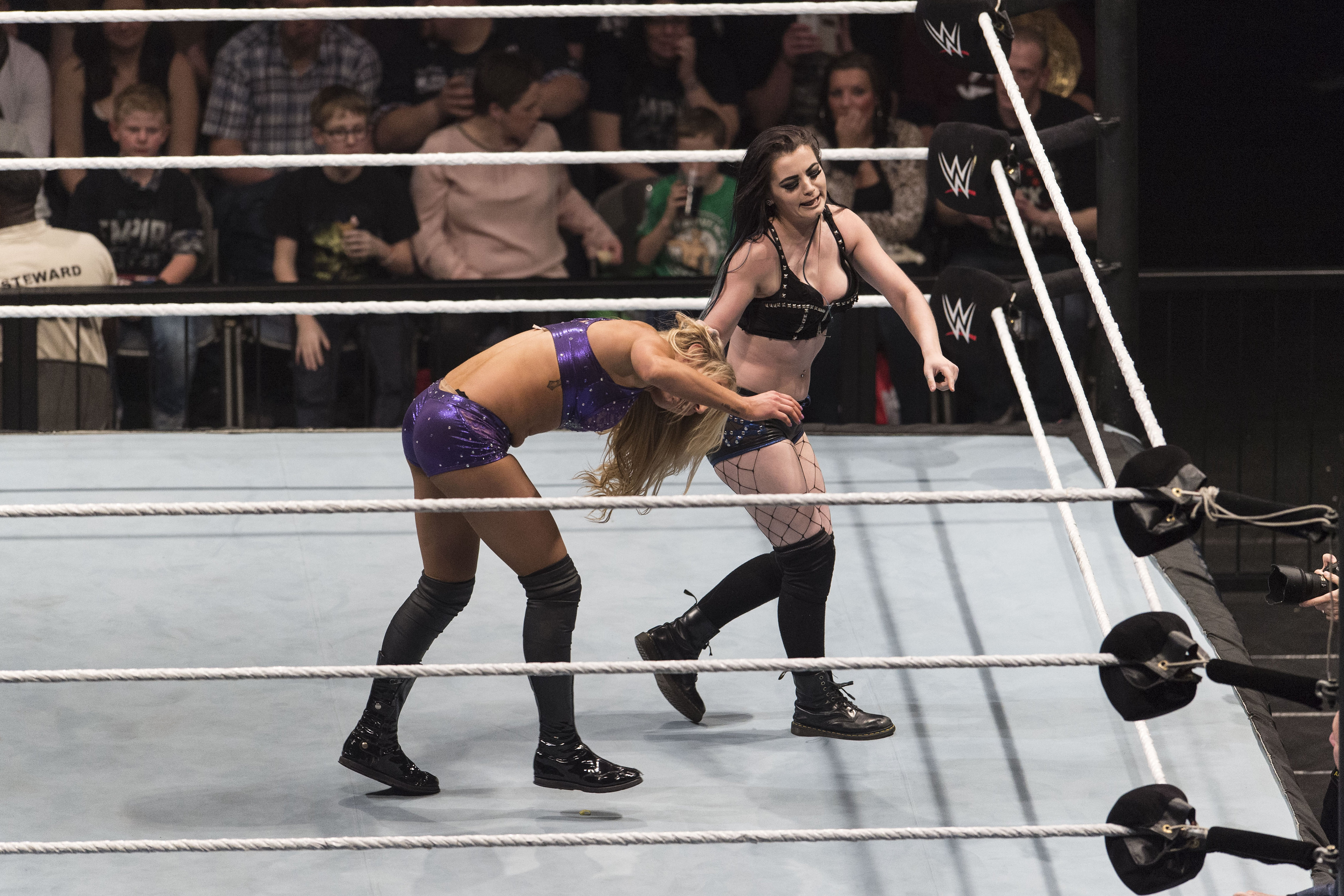 Paige v Charlotte w/ Ref Summer Rae