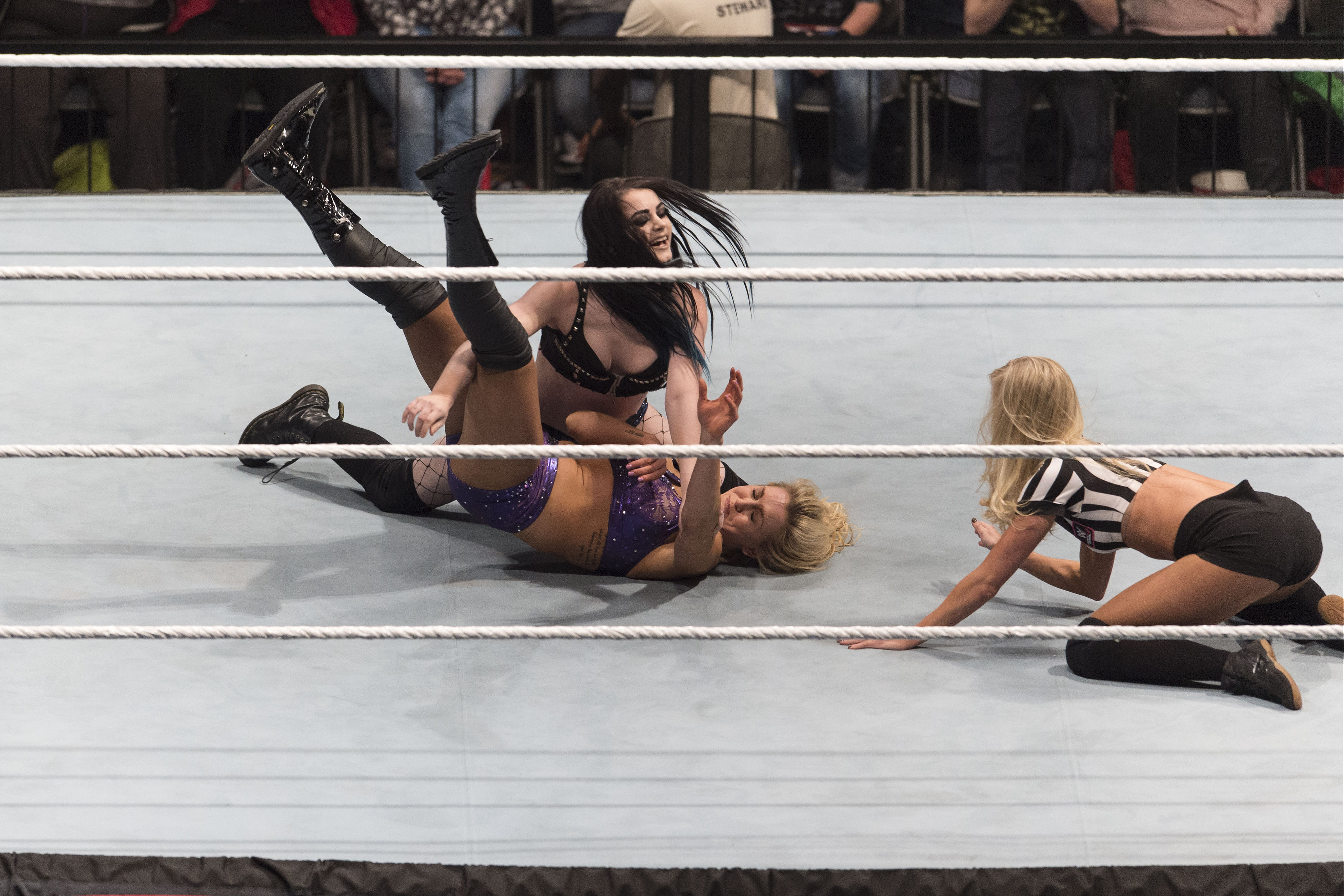 Paige v Charlotte w/ Ref Summer Rae