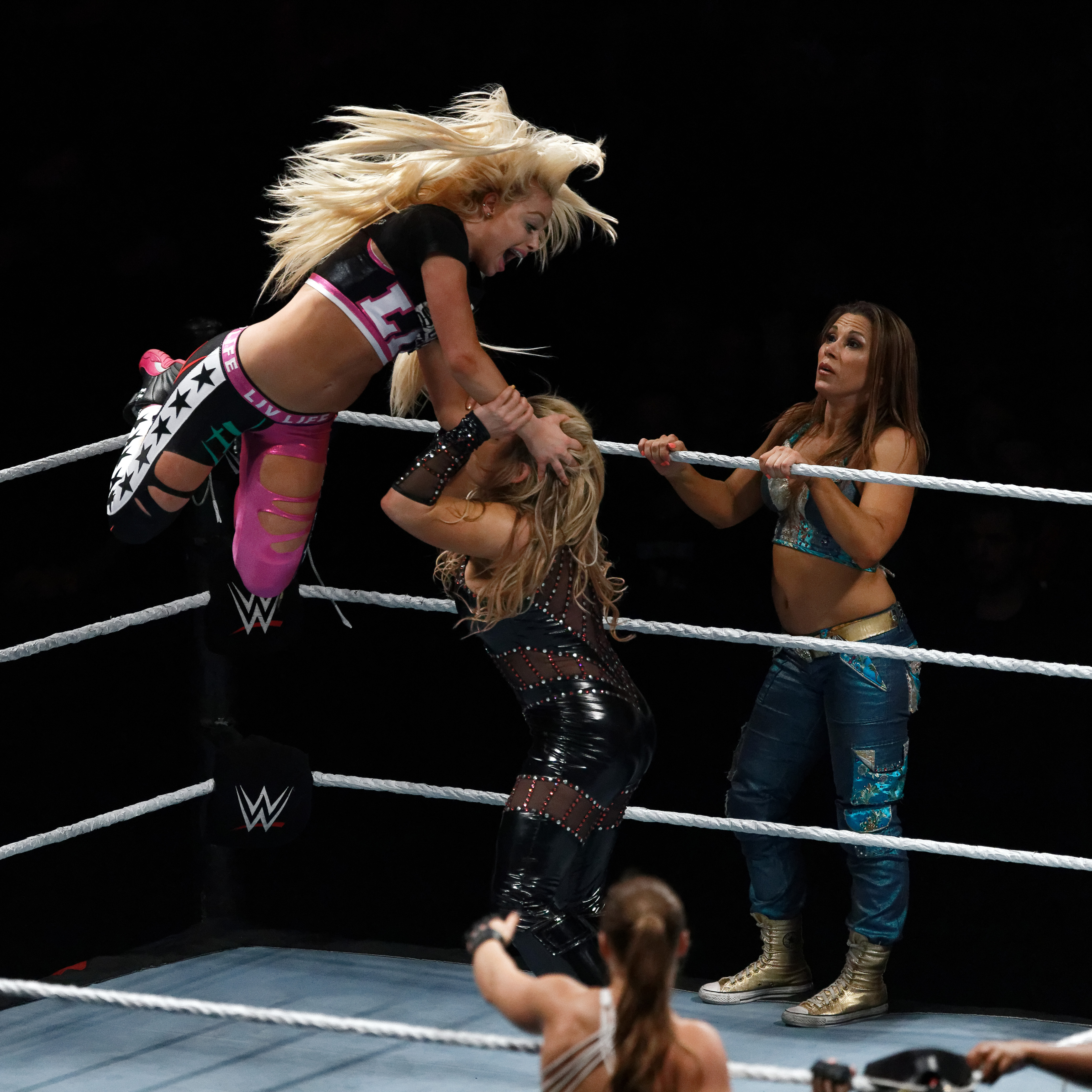 Ronda Rousey, Natalya & Ember Moon Ruby Riott, Liv Morgan & Mickie James