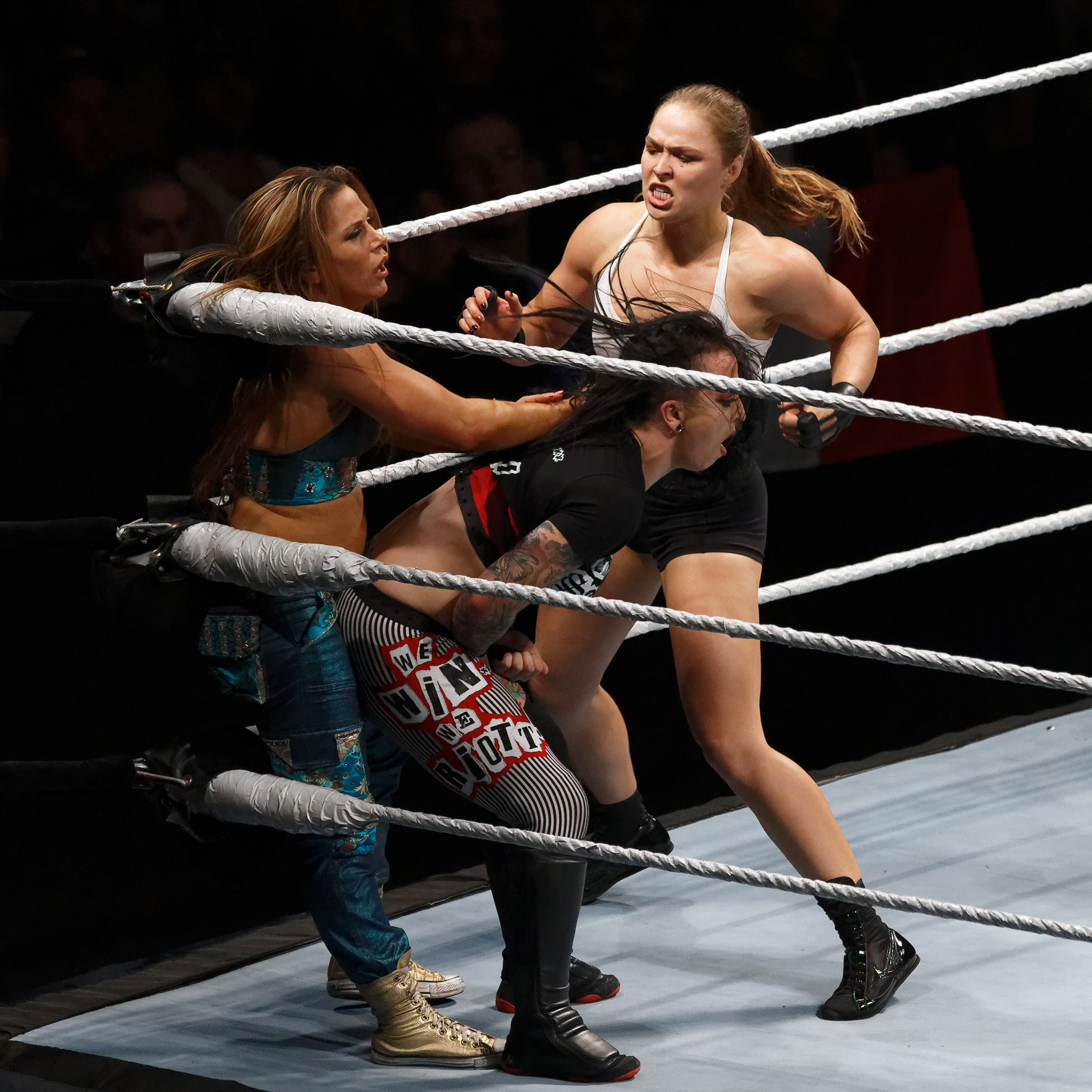 Ronda Rousey, Natalya & Ember Moon Ruby Riott, Liv Morgan & Mickie James